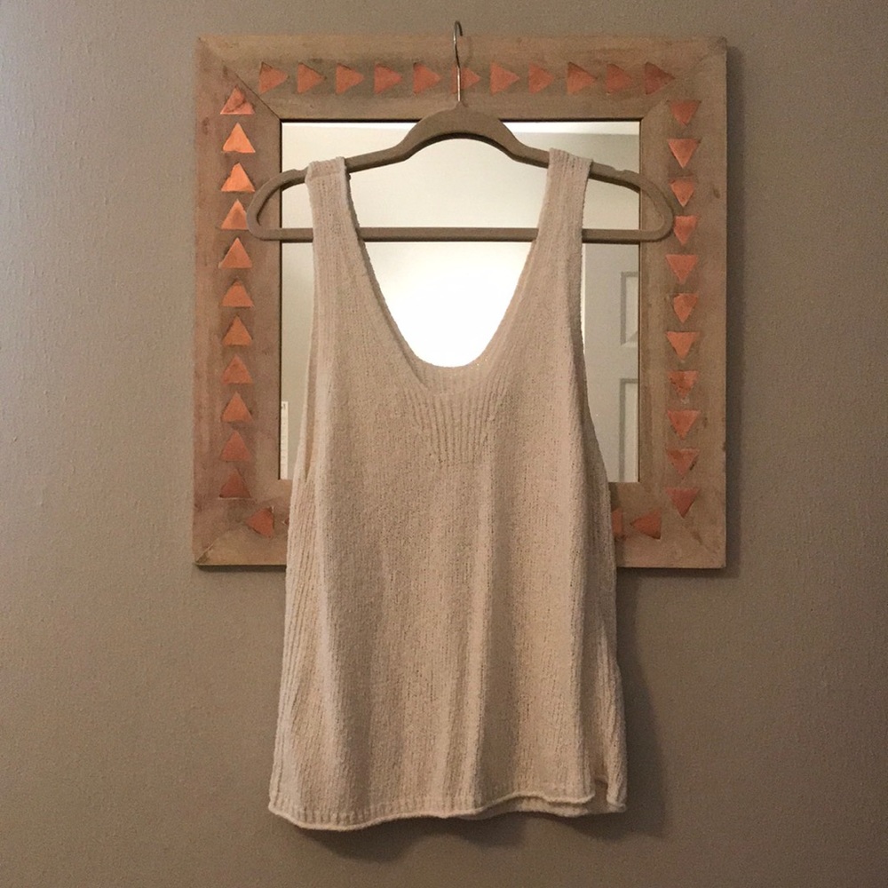 Madewell cream woven tank top